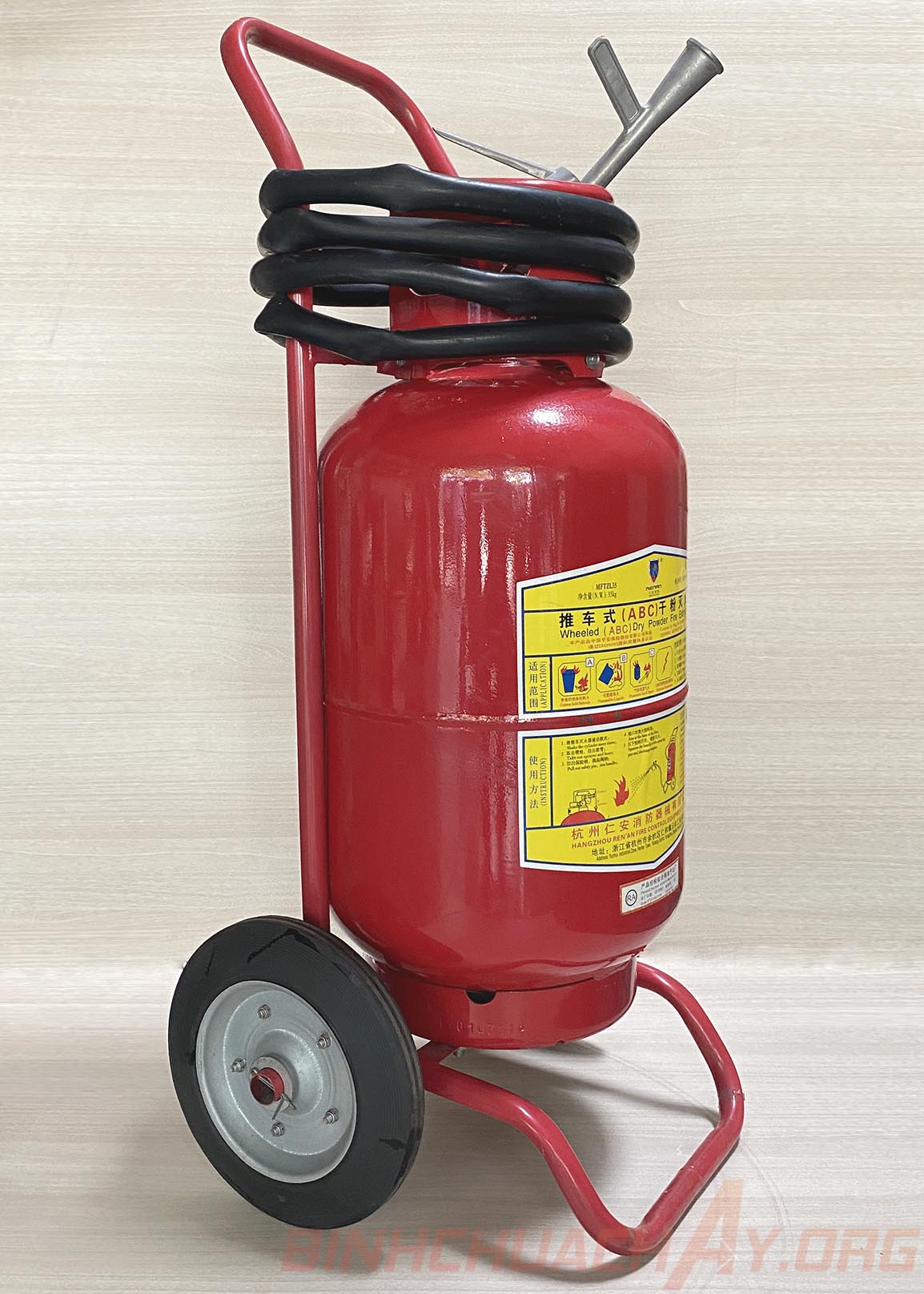 Bình chữa cháy xe đẩy loại lớn 35kg bột ABC MFTZL35 Bình chữa cháy xe đẩy loại lớn 35kg bột ABC MFTZL35